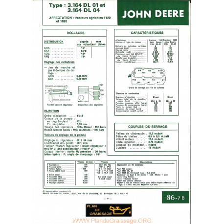 John Deere 3164dl01 3164dl04 Tracteur