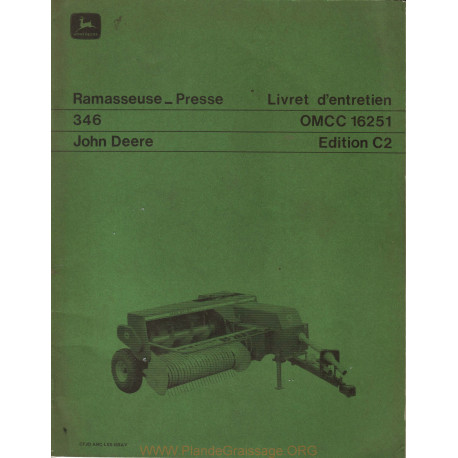 John Deere 346 C2 Ramasseuse