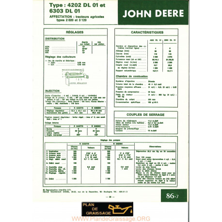 John Deere 4202dl01 6303dl01 Tracteur