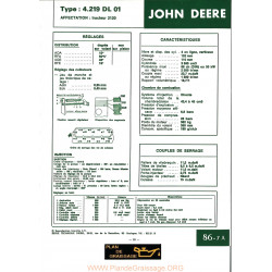 John Deere 4219dl01 Tracteur