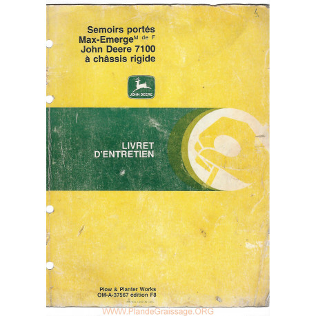John Deere 7100 Semoirs Portes