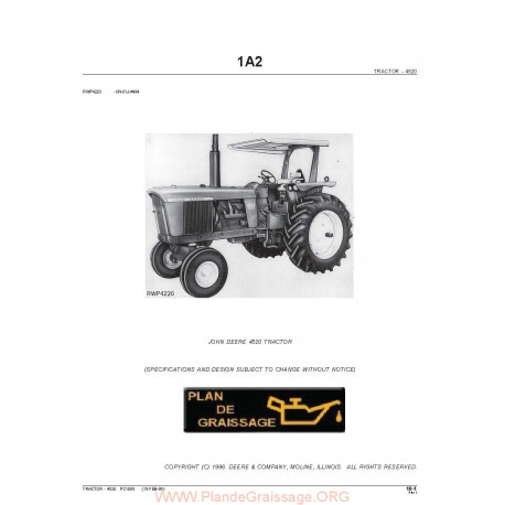 John Deere Pc1088 4520 Tracteur