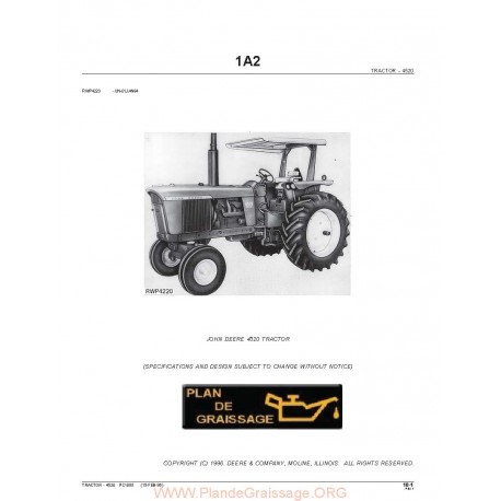 John Deere Pc1088 4520 Tracteur