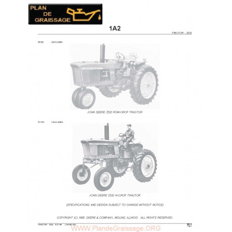 John Deere Pc1145 2520 Tracteur
