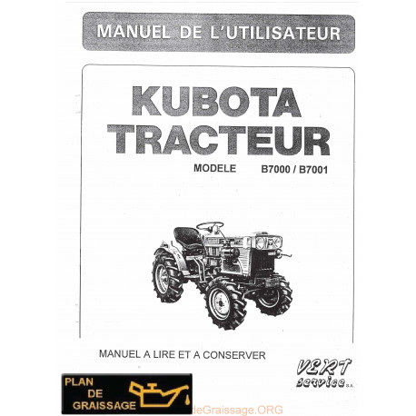 Kubota B7000 7001 Tracteur