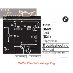 Bmw 850i 1993 Electrical Troubleshooting Manual