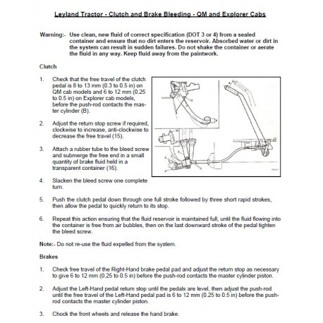 Leyland Tractor Clutch And Brake Bleeding