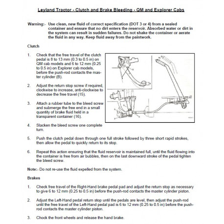 Leyland Tractor Clutch And Brake Bleeding