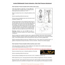 Leyland Tractor Hydraulic Pressure Adjustment