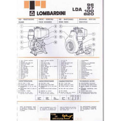 Lombardini Lda 96 97 100 820 Moteur