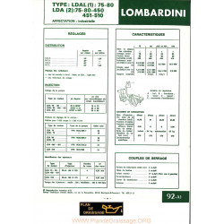 Lombardini Ldal 75 80 Lda75 80 450 451 510 Moteur