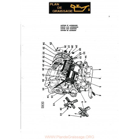 Massey Ferguson 133 135 140 Vues Eclatees
