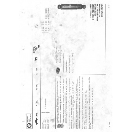 Bmw Amortisseur De Rechange Org 502 2600 3200 L S