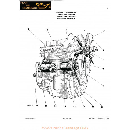 Massey Ferguson 165 Moteur