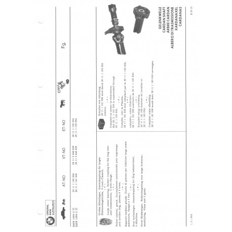 Bmw Arbre Cardan De Rechange Org 1600 2 Ti